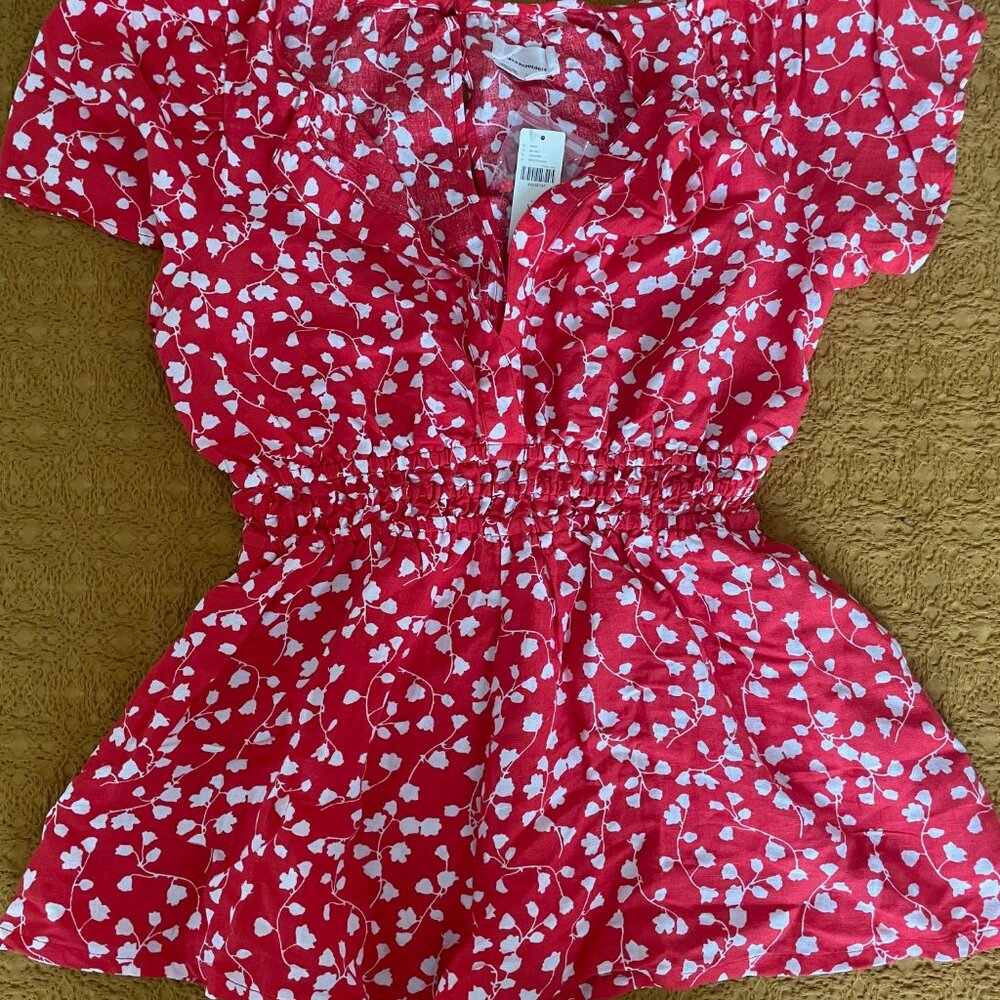 Anthropologie Linen Somerset Romper